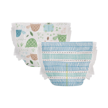 The Honest Company Clean Conscious Diapers | Plant-Based, Sustainable | Turtle Time + Dots & Dashes | Club Box, Size 2 (12-18 Lb