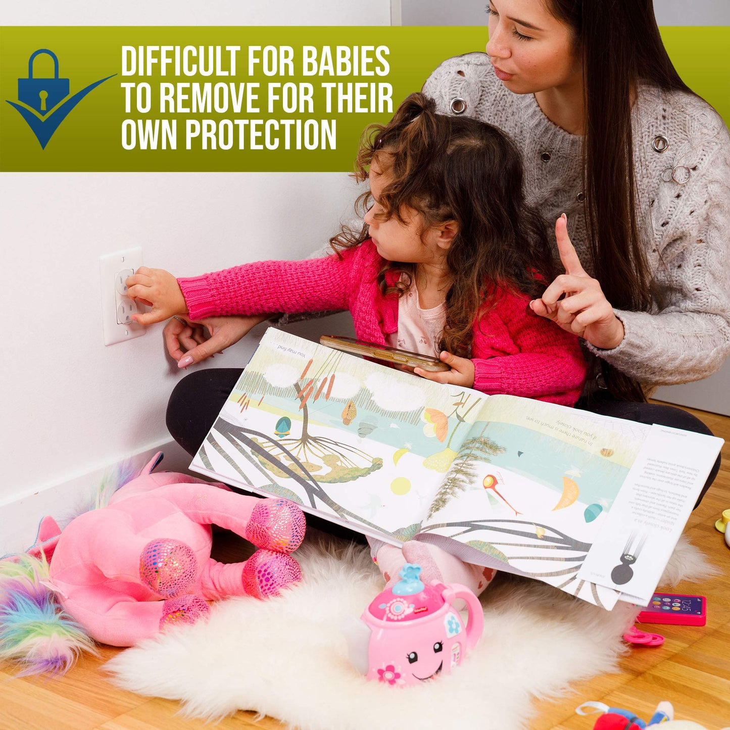 Clear Outlet Covers (50 Pack) Value Pack - Baby Safety Outlet Plug Covers - Durable & Steady - Child Proof Your Outlets Easily