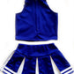 Total 2550 Little Girls' Cheerleader Cheerleading Outfit Uniform Costume Cosplay Blue/White (Xl / 10-12)