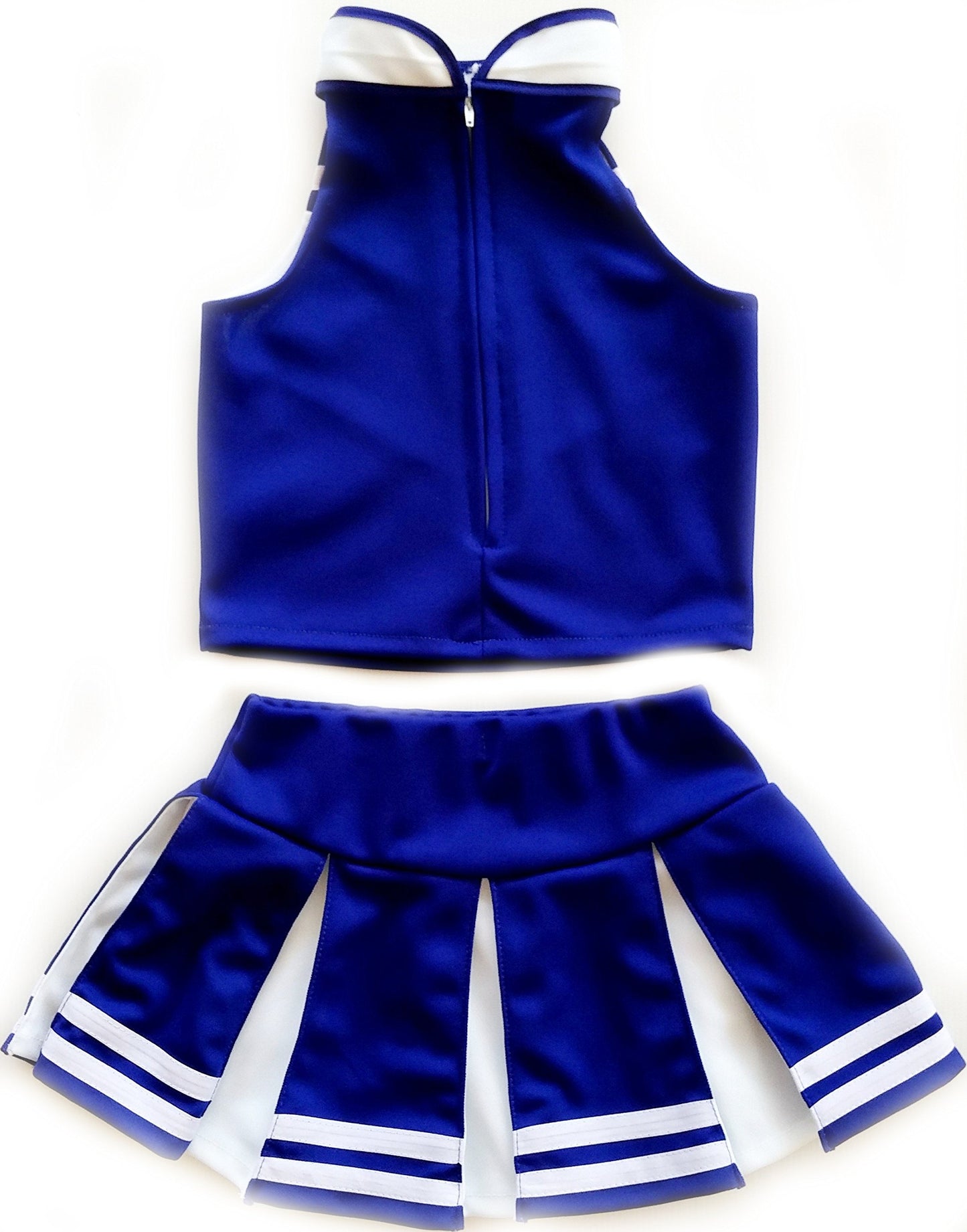 Total 2550 Little Girls' Cheerleader Cheerleading Outfit Uniform Costume Cosplay Blue/White (Xl / 10-12)