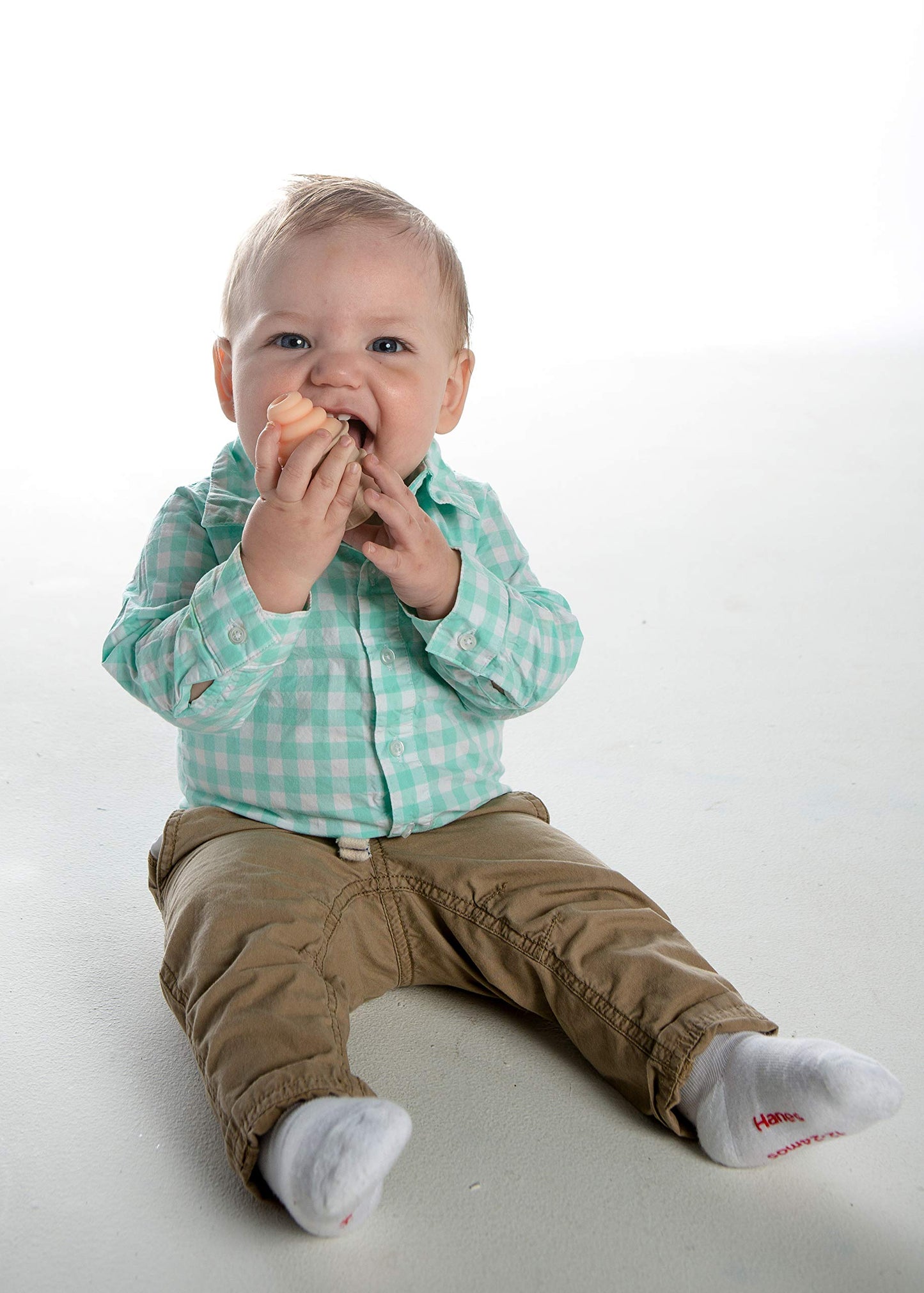 SweeTooth Ice Cream Cone Shaped Baby Teether - Adorable Orange