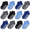 Non Slip Kids Ankle Socks, Toddler Kids Low Cut Socks For Boys Girls(3-5Years Old), 12 Pairs Kids Anti Skid Sticky Ankle Socks