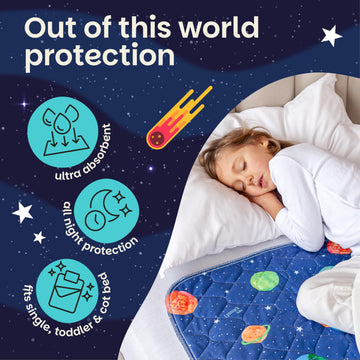 2X Potty Training Waterproof Bed Pad- Night Time Bed Protector Excellent For Toilet Training, Incontinence & Bedwetting, Reusabl