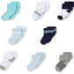 Luvable Friends Baby Boys Newborn And Terry Socks, Mint Navy Stripes, 0-6 Months Us