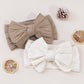 C  Llot 2024 Super Stretchy Soft Handmade Headbands With Double Bows Head Wrap Nylon Hair Accessories For Newborn Baby Girls Inf