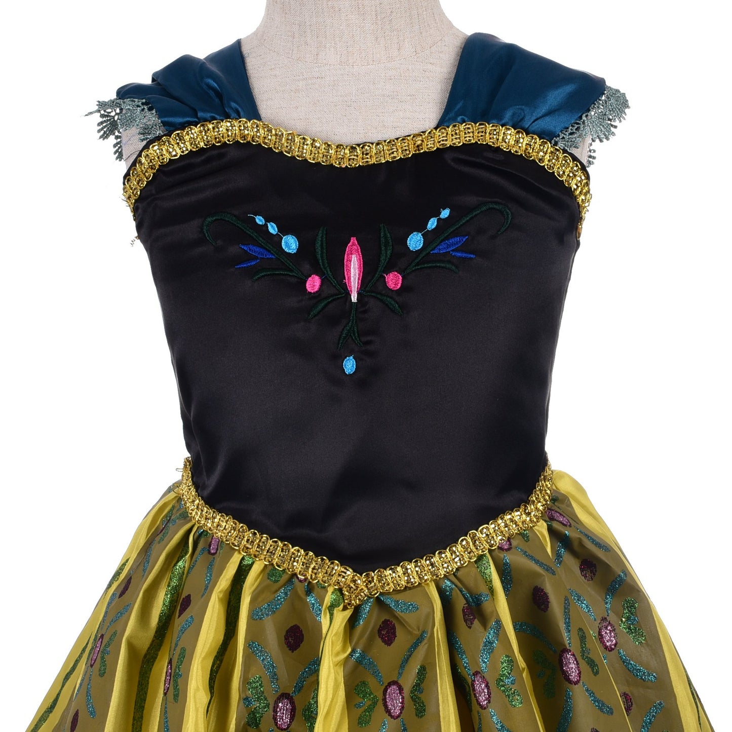 Lito Angels Toddler Girls Princess Coronation Gown Costumes Halloween Birthday Fancy Party Dress Up With Accessories Size 3-4T G