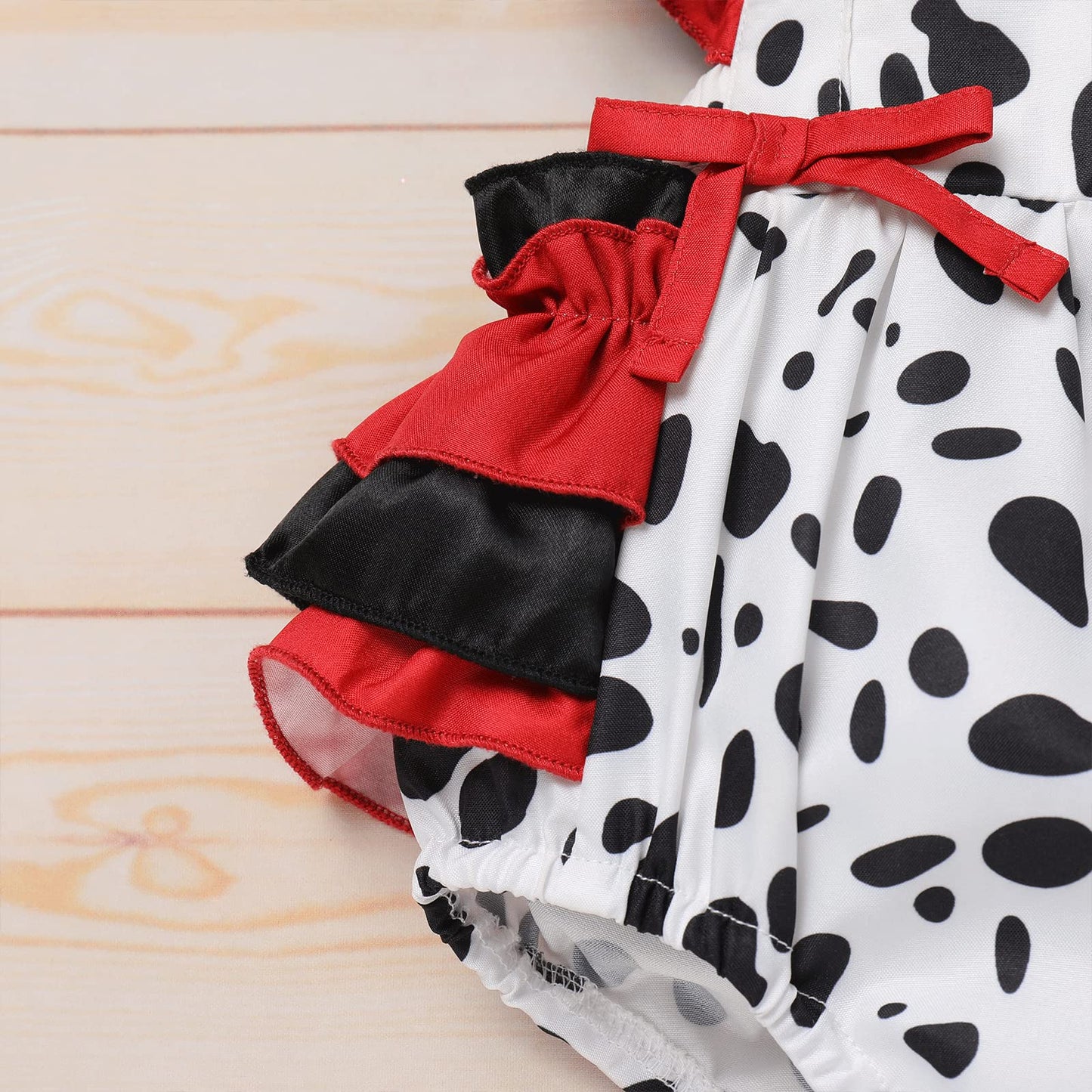 Newborn Dalmatian Costume Baby Girl Black and White Devil Costume Kids Dress up Cosplay Halloween Dalmation Outfit Toddler Infan