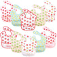 Hudson Baby Unisex Baby Waterproof Polyester Bibs, Cute Fruit, Feeder