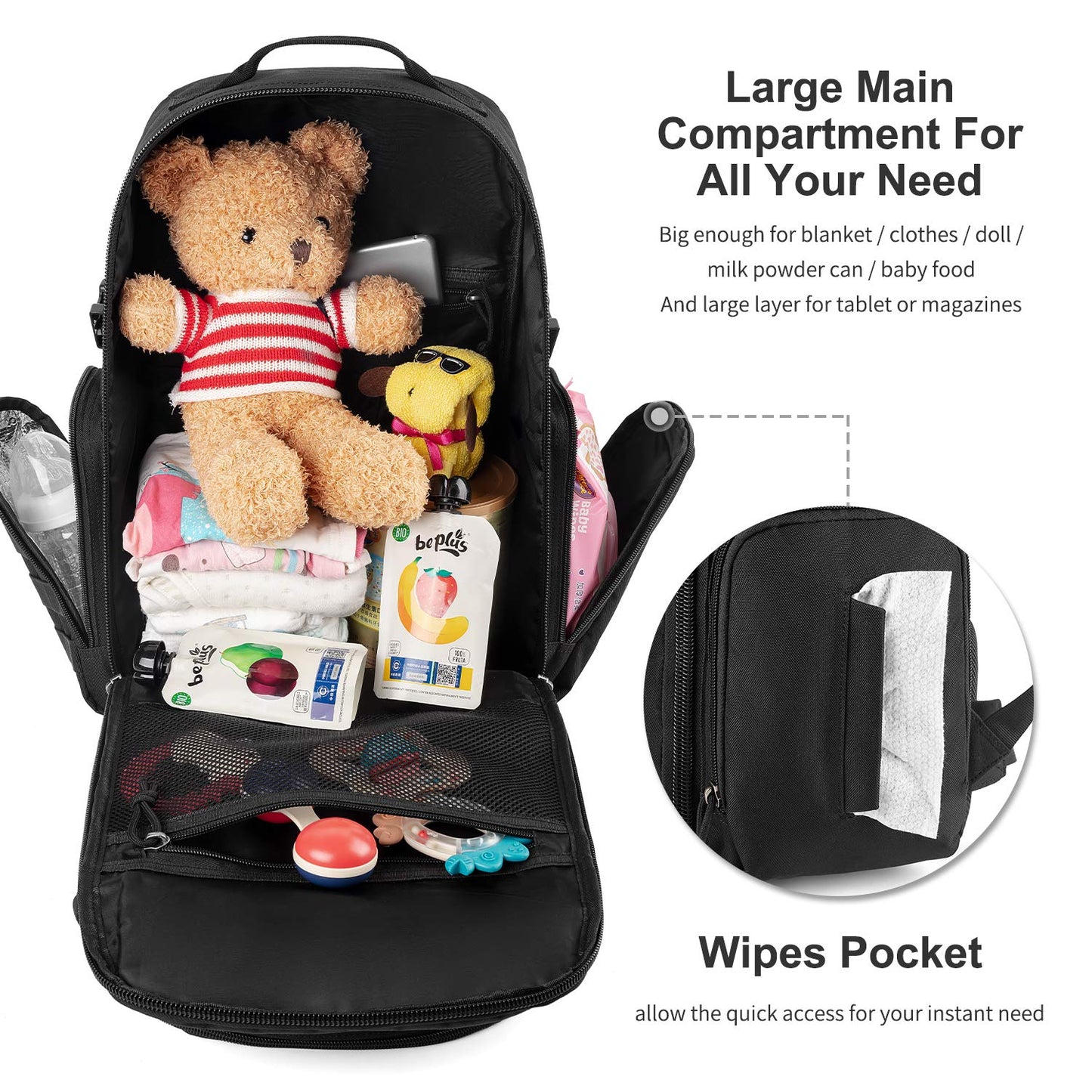 MIRACOL Military Diaper Bag for Men - Large Baby Diaper Backpack for Hiking Travel Trips Camping - Army Daddy Gear Backpack for