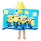 Despicable Me Minions Bath/Pool/Beach Soft Cotton Terry Hooded Towel Wrap, 24' X 50', By Franco Kids