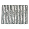 Dii Ultra Soft Chenille Bath Mat, Chunky Popcorn Bath Rug, 17X24', Gray Stripe