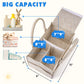 Maliton Baby Diaper Caddy Organizer With Handles, Felt Caddy For Changing Table, Newborn Essentials Bin With Lid