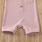 Iddolaka Newborn Summer Baby Boy Girl Romper Bodysuit Jumpsuit Playsuit One Piece Outfit Clothes (Pink, 6-12 Months)