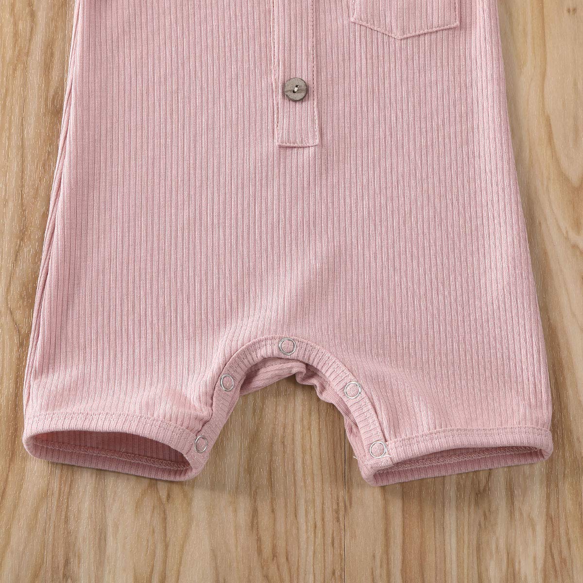 Iddolaka Newborn Summer Baby Boy Girl Romper Bodysuit Jumpsuit Playsuit One Piece Outfit Clothes (Pink, 6-12 Months)