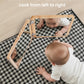 Woodtoe Tummy Time Mirror for Infant, 0-180 Adjustable Baby Mirrors with 15 Black and White Educational Cards, Shatterproof & Po