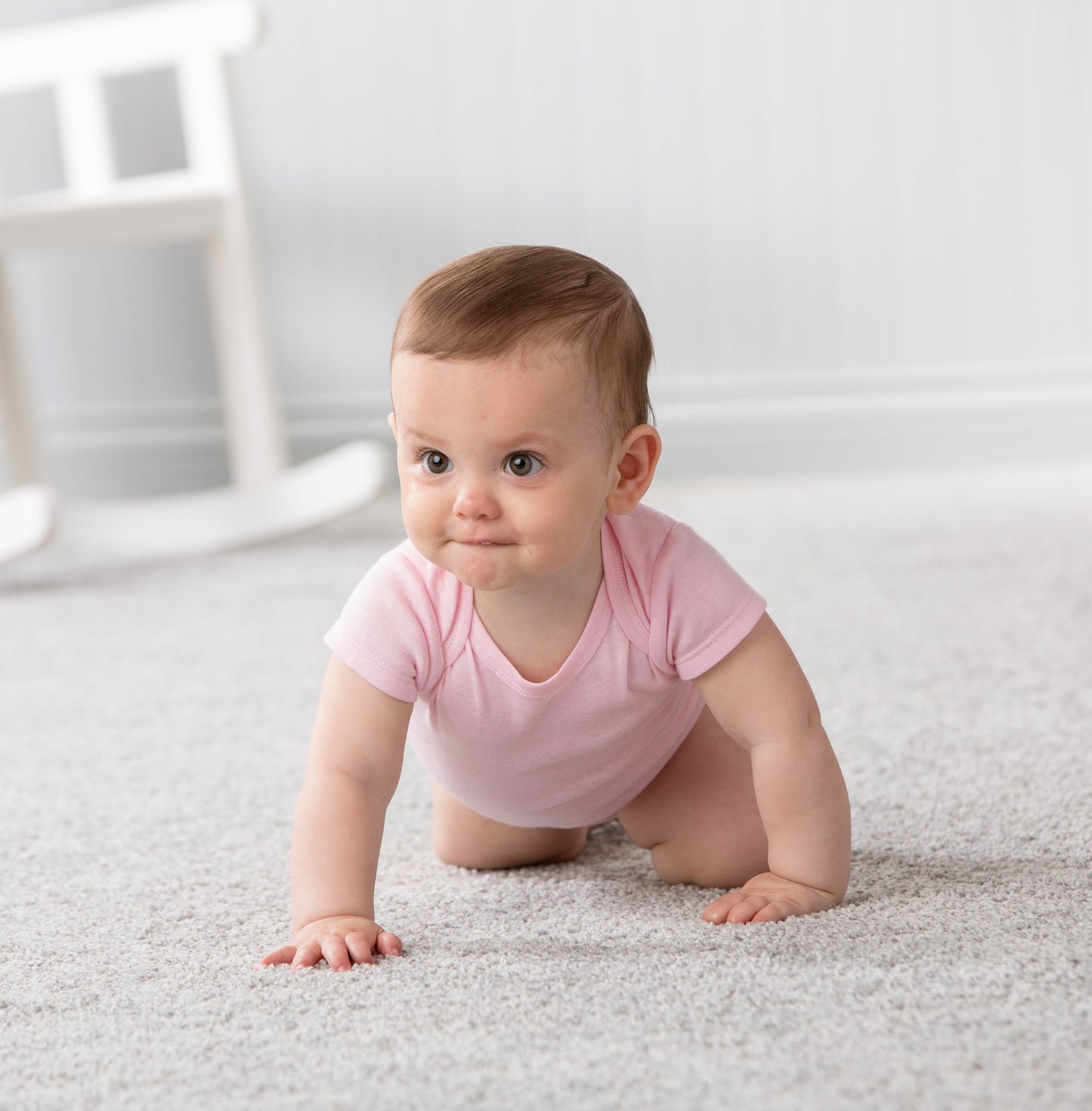 Gerber Baby 5-Pack Solid Onesies Bodysuits, Pink, 0-3 Months