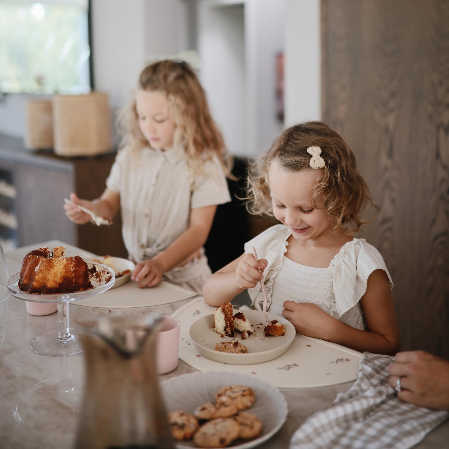 Mushie Silicone Placemat For Kids | Bpa-Free Non-Slip Design (Rainbows)