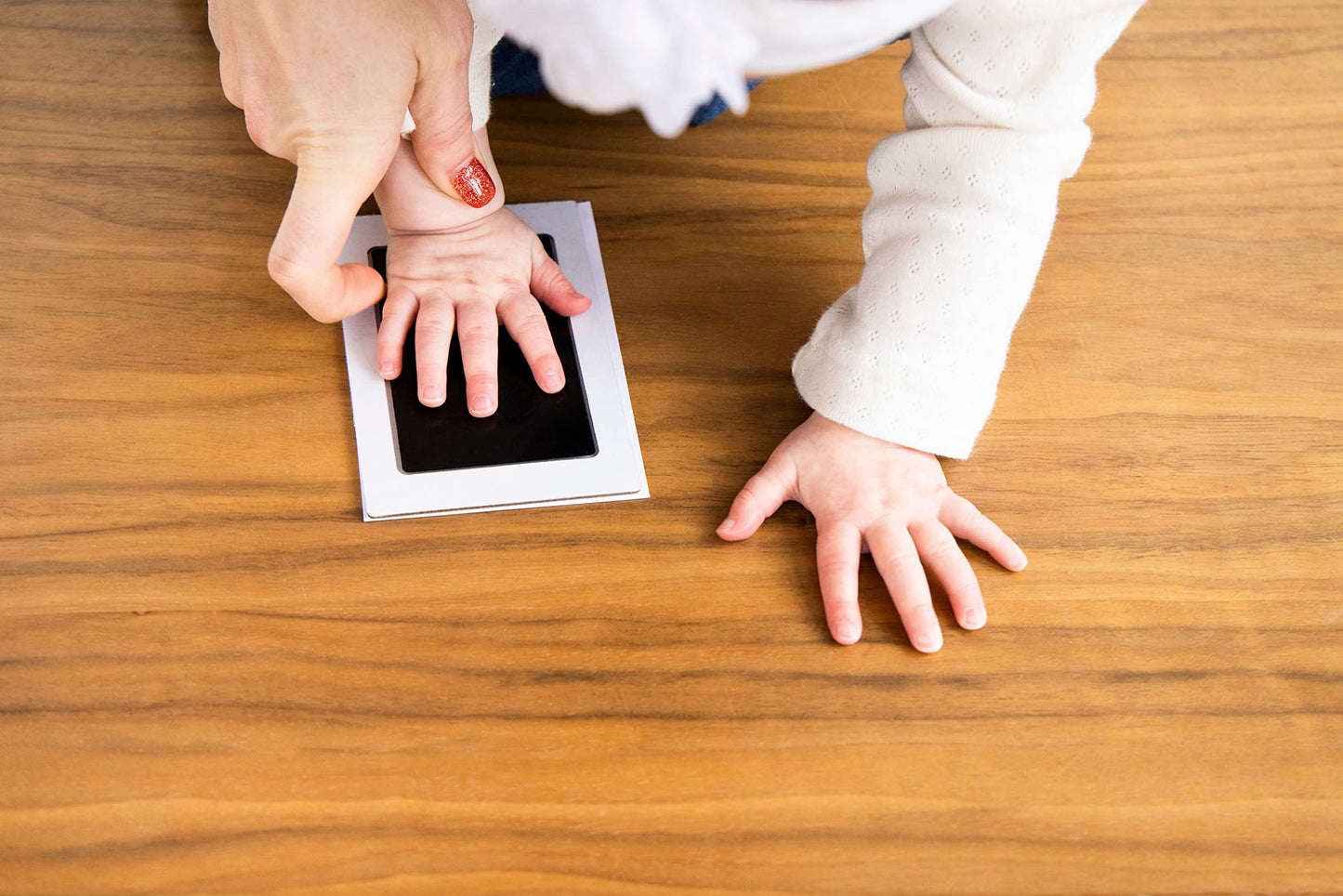 Little Pear Clean-Touch Babyprint Ink Pad, No Touch Ink Pad For Baby, Handprint Or Footprint Keepsake, Black Ink