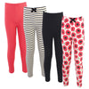 Touched By Nature Girls' And Women Organic Cotton Leggings, Poppy, 18-24 Months