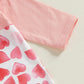 My First Valentines Day Baby Girl Outfit Love Heart Letter Long Sleeve Romper Newborn Spring Jumpsuit Clothes (A-Red, 0-3 Months