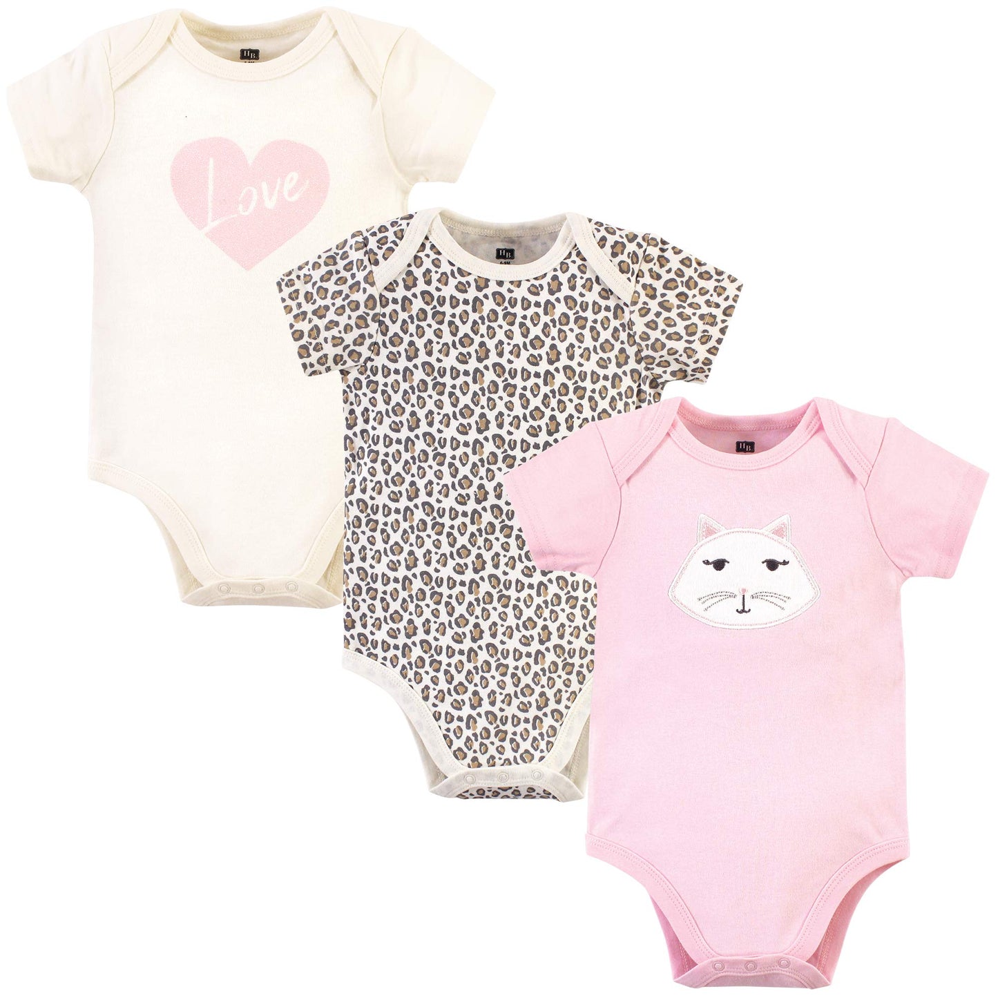 Hudson Baby Unisex Cotton Bodysuits, Kitty, 6-9 Months