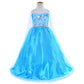 Party Chili Princess Costumes Birthday Party Dress Up For Little Girls With Wig,Crown,Mace,Gloves Accessories 4T 5T (120Cm)