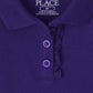 The Children'S Place Baby Girls And Toddler Girls Long Sleeve Ruffle Pique Polo, Regal Violet, 5T