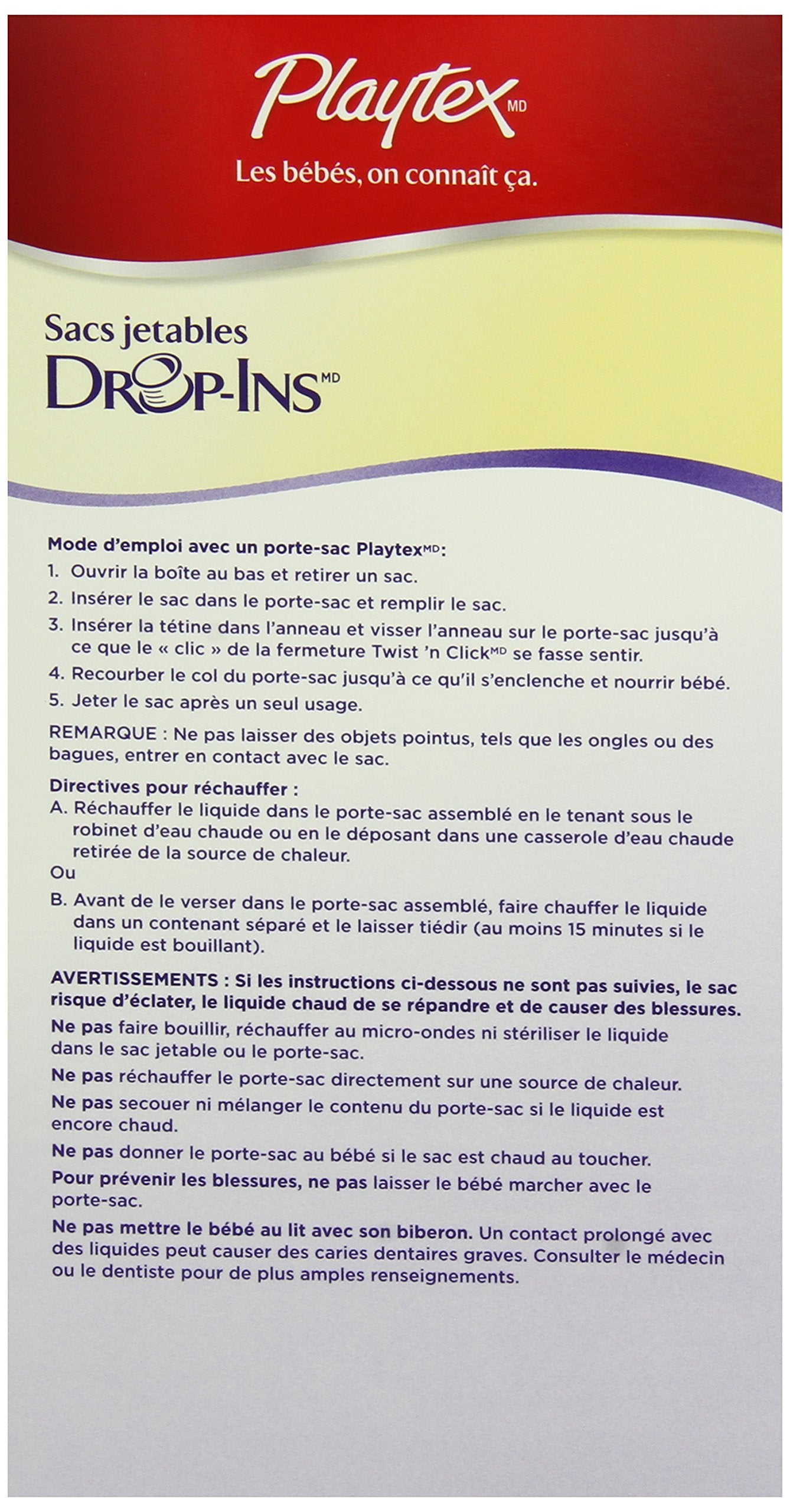 Playtex Baby Nurser Drop-Ins Baby Bottle Disposable Liners, Closer To Breastfeeding, 8 Ounce - 100 Count