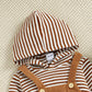 Focici Baby Boy Girl Clothes Long Sleeve Outfits Fall/Winter Ribbed Hoodie Baby Romper Yellow 6-9 Momths