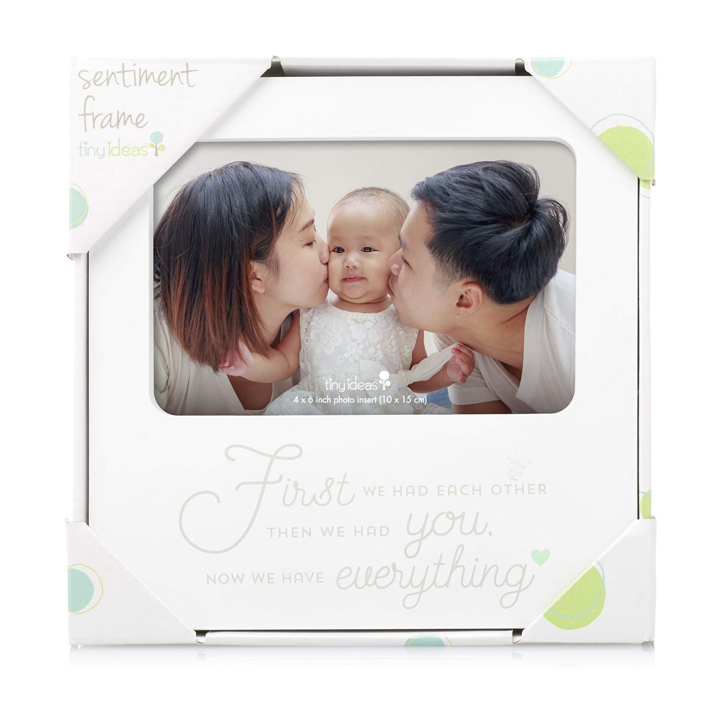 Tiny Ideas Family Keepsake Frame, First We Had Each Other, Then We Had You, Now We Have Everything' Sentiment Photo Frame, Baby
