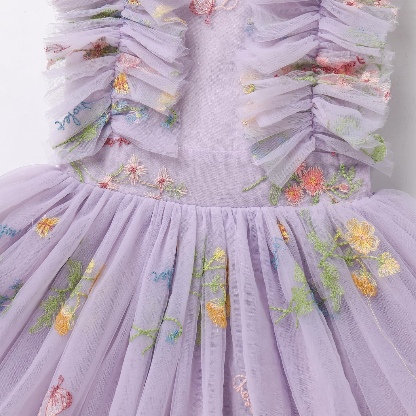 Fairy Dress Toddler, Party Dress For Baby Girl Boho Lace Hippie Flower Ruffle Puffy Wedding Bridesmaid Birthday Ball Gown For Ki
