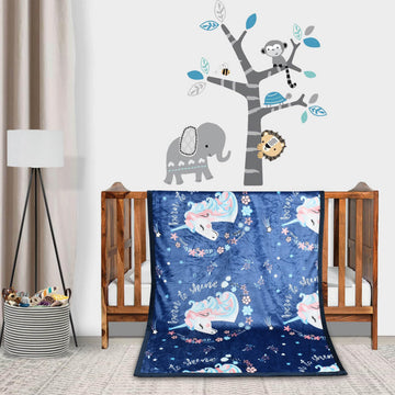 Florida All Season AC Baby Blanket Swaddler Wrapper Flannel Soft and Comfortable for 05 Years Babies with Adorable Prints and D