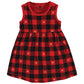 Hudson Baby Baby Girls' Cotton Dress And Cardigan Set, Gold Heart Buffalo Plaid, 3-6 Months