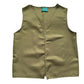 Boys Peasant Costume Vest - Small 4-6 - Khaki/Olive