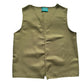 Boys Peasant Costume Vest - Small 4-6 - Khaki/Olive
