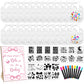 Newwiee 55 Pcs White Bibs for Baby Decorating Design a Bib Decorate Plain newborns Bibs Wooden Sign for Baby Shower Games Kit (P