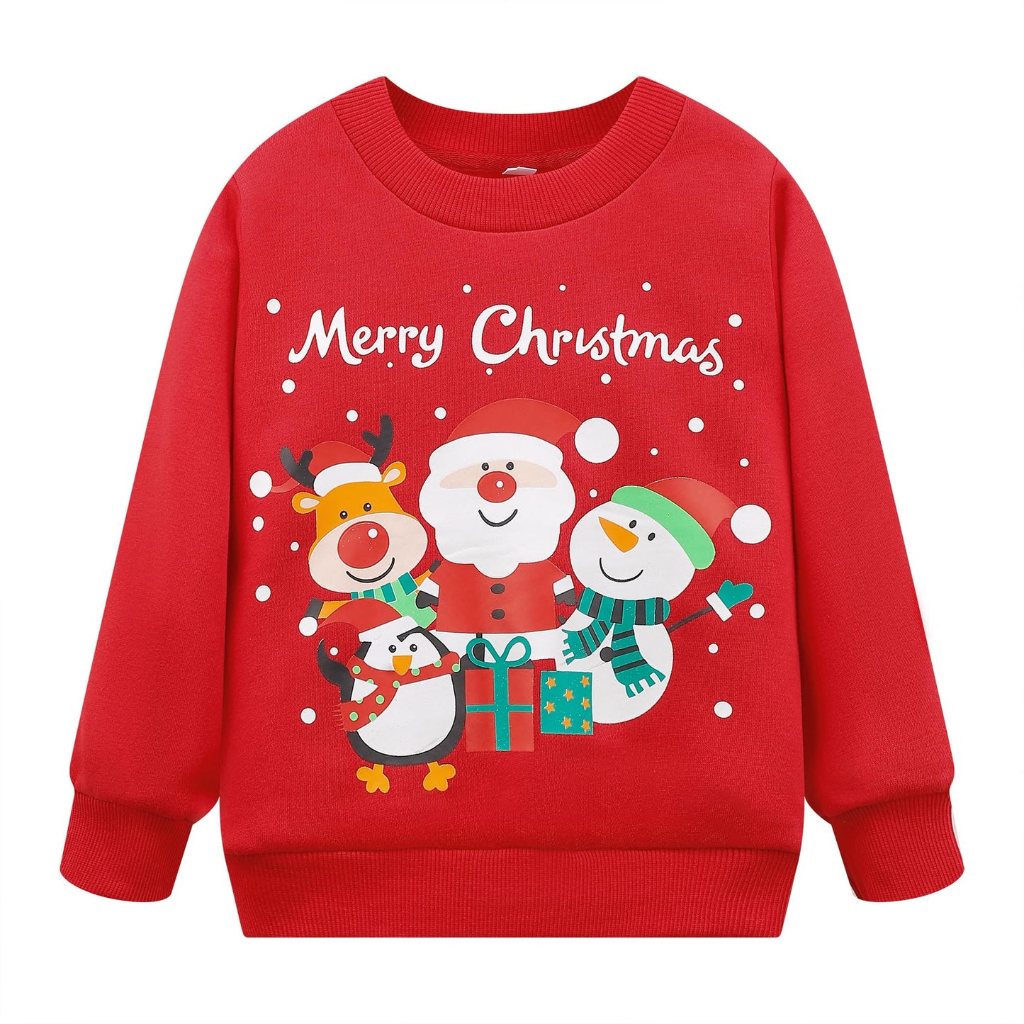 Toddler Boy Girl Sweatshirt Christmas Santa Cartoon Pullover Top Baby Long Sleeve Xmas Winter Sweater 8280-2T
