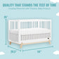Dream On Me Hygge 5-In-1 Convertible Crib In Weathered Vintage Oak, Jpma & Greenguard Gold Certified, Made Of Sustainable Pinewo