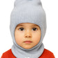 Kidbee Baby Boys & Girls Soft Wool/Woolen Monkey Winter Cap (23 Years, Lightgrey)