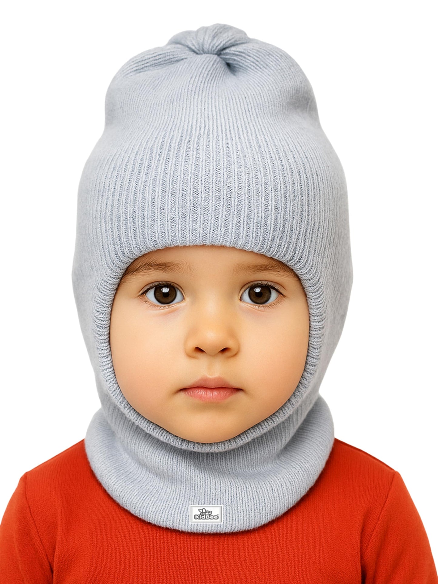 Kidbee Baby Boys & Girls Soft Wool/Woolen Monkey Winter Cap (23 Years, Lightgrey)