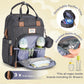 Ruvalino Diaper Bag Backpack - Multifunction Waterproof Travel Backpack, Baby Bag With Changing Pad & Stroller D-Ring & Pacifier
