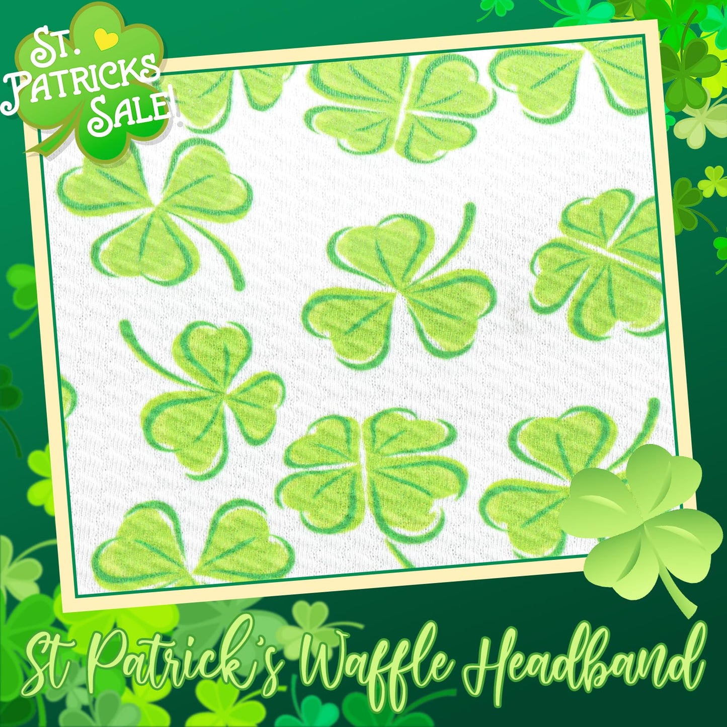 Yanjie Baby Bows St. Patrick 'S Day Shamrock Headbands Green Baby Bow Clover Printed Newborn Girls St.Patrick Hair Accessories G