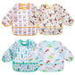 Accmor 4 Pack Long Sleeve Baby Bibs, Waterproof Sleeved Bib, Toddler Soft Bib For 6-24 Months