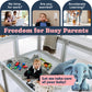 Todale Baby Playpen 70     59   - Baby Play Yard With Tear-Resistant Material, Anti-Slip Suckers, Breathable Mesh, Gate - Kids B
