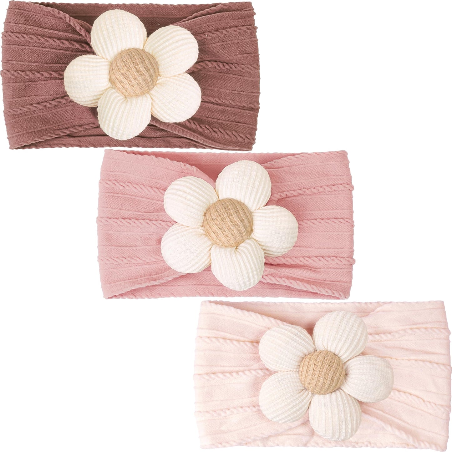 C  Llot Baby Flower Headbands Baby Girls Nylon Headbands Baby Essentials Stretchy Hairbands Handmade Hair Accessories For Newbor