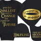 Fantasy Movie Baby Onesie - Even The Smallest Person Can Change The Course Of The Future (6-12 Month - Black Fabric - Gold Desig