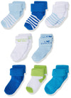 Luvable Friends Baby Boys Newborn And Terry Socks, Blue Daddy, 6-12 Months Us