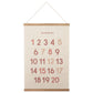 Bon Et Beau 1624 Inch Embroidered Numbers Poster Framed With Wood Hanger - Dusty Pink Wall Decor For Girls Nursery, Bedroom, Pla