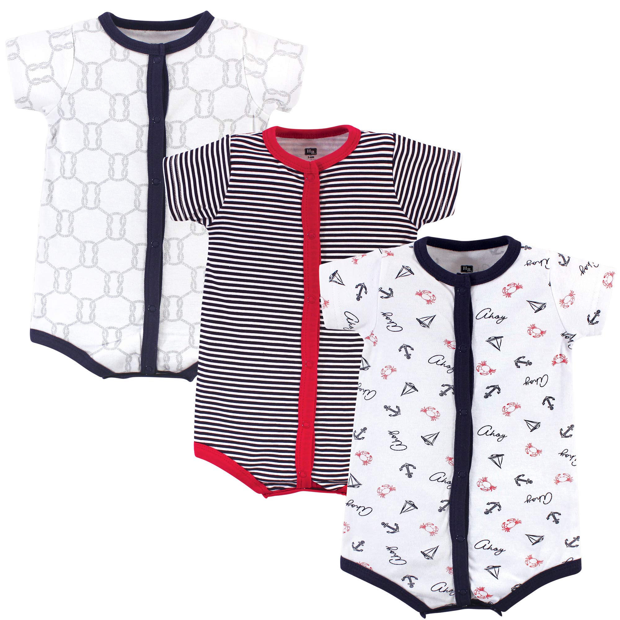 Hudson Baby Baby Boys Cotton Rompers And Toddler T Shirt Set, Ahoy, 0- – Cutebab WBBAPB087ZRR6RZ