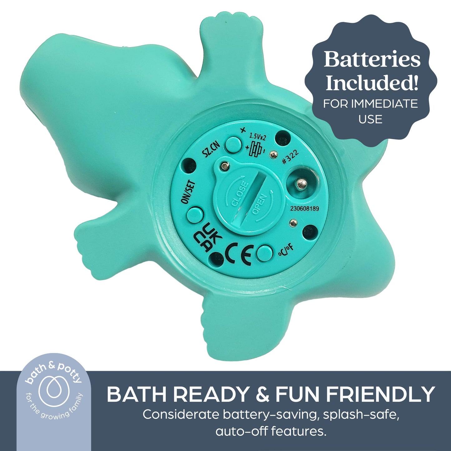 Dreambaby Floating Crocodile Bath Thermometer - Water Temperature Monitoring For Newborns, Infants, Toddlers - Rubber Croc Toy W